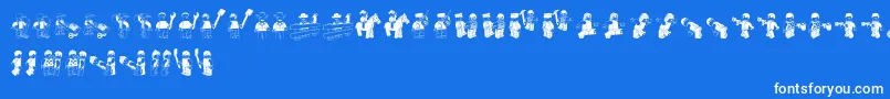 LegoSystem Font – White Fonts on Blue Background