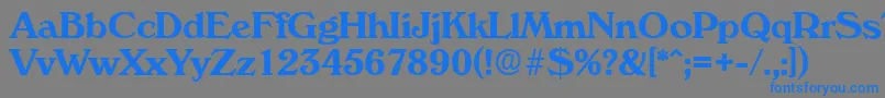 フォントVeronaSerialBoldDb – 灰色の背景に青い文字