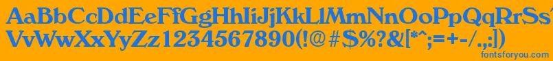 VeronaSerialBoldDb Font – Blue Fonts on Orange Background