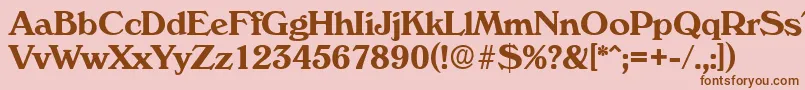 VeronaSerialBoldDb Font – Brown Fonts on Pink Background