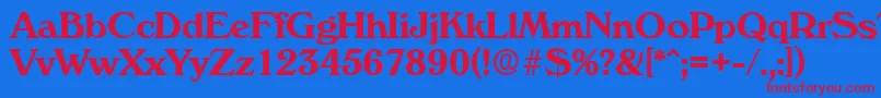 VeronaSerialBoldDb Font – Red Fonts on Blue Background