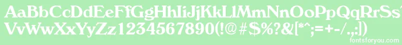 VeronaSerialBoldDb Font – White Fonts on Green Background