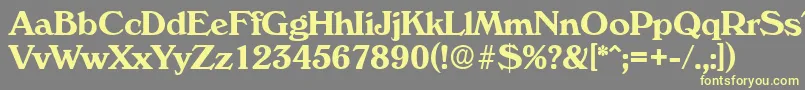 VeronaSerialBoldDb Font – Yellow Fonts on Gray Background