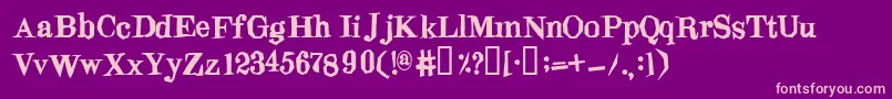 Blindfold Font – Pink Fonts on Purple Background