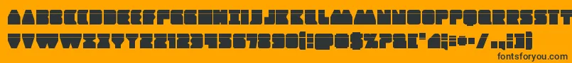 Contourofdutylaser Font – Black Fonts on Orange Background