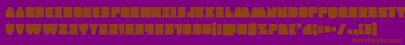 Contourofdutylaser Font – Brown Fonts on Purple Background
