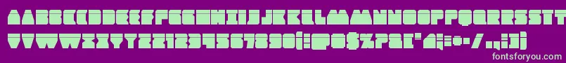 Contourofdutylaser Font – Green Fonts on Purple Background