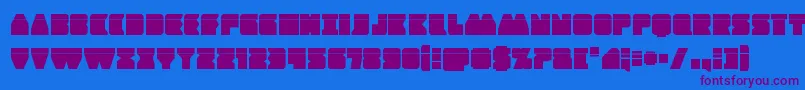 Contourofdutylaser Font – Purple Fonts on Blue Background