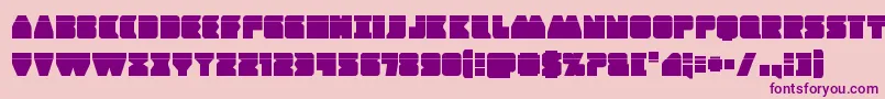 Contourofdutylaser Font – Purple Fonts on Pink Background