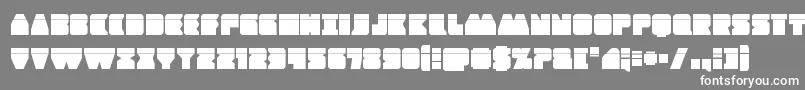 Contourofdutylaser Font – White Fonts on Gray Background