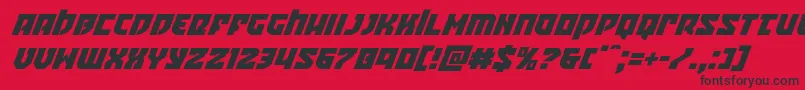 Crazyivansuperital Font – Black Fonts on Red Background