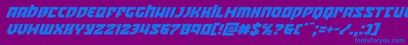 Crazyivansuperital Font – Blue Fonts on Purple Background