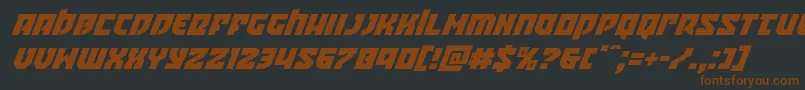 Crazyivansuperital Font – Brown Fonts on Black Background