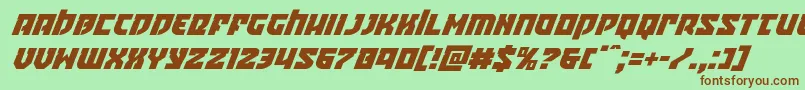 Crazyivansuperital Font – Brown Fonts on Green Background