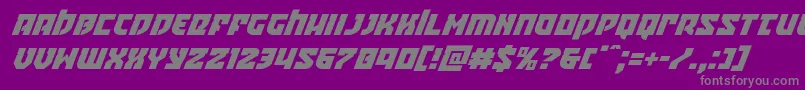 フォントCrazyivansuperital – 紫の背景に灰色の文字