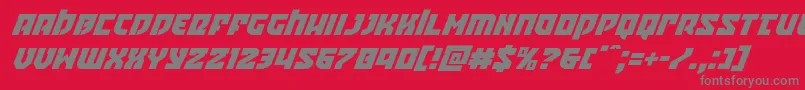 Crazyivansuperital Font – Gray Fonts on Red Background