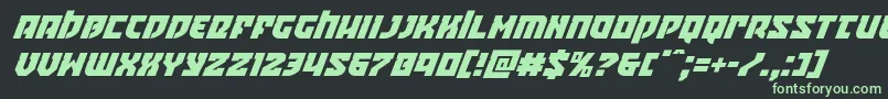 Crazyivansuperital Font – Green Fonts on Black Background