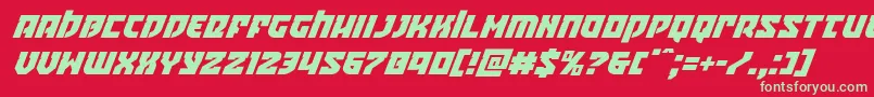 Crazyivansuperital Font – Green Fonts on Red Background