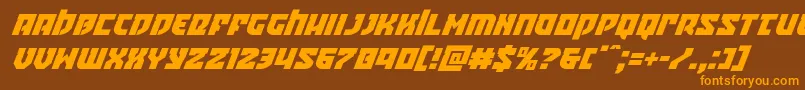 Crazyivansuperital Font – Orange Fonts on Brown Background