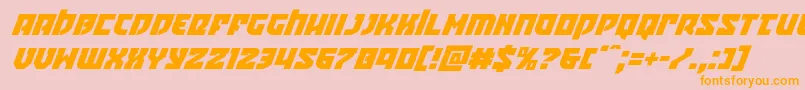 Crazyivansuperital Font – Orange Fonts on Pink Background