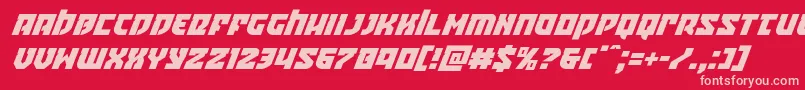 Crazyivansuperital Font – Pink Fonts on Red Background