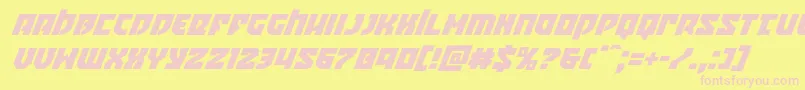 Crazyivansuperital Font – Pink Fonts on Yellow Background