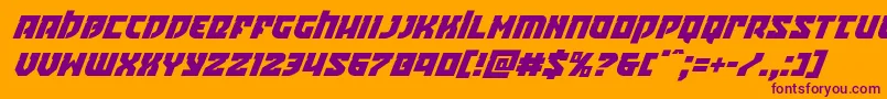 Crazyivansuperital Font – Purple Fonts on Orange Background