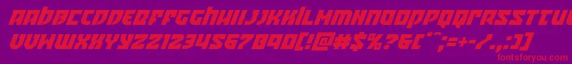 Crazyivansuperital Font – Red Fonts on Purple Background