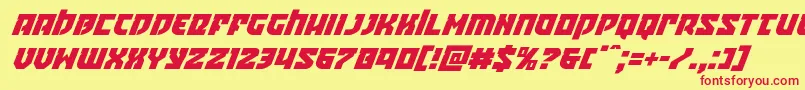 Crazyivansuperital Font – Red Fonts on Yellow Background