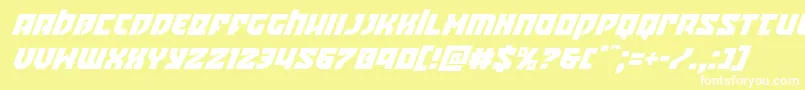 Crazyivansuperital Font – White Fonts on Yellow Background