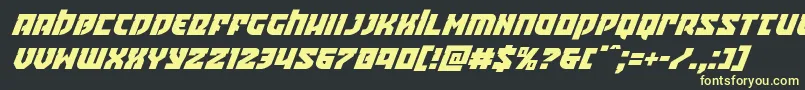 Crazyivansuperital Font – Yellow Fonts on Black Background