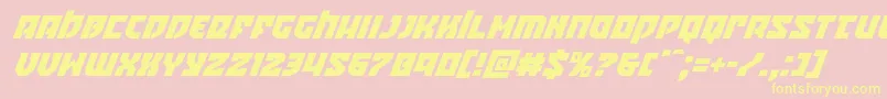 Crazyivansuperital Font – Yellow Fonts on Pink Background