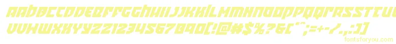 Crazyivansuperital Font – Yellow Fonts on White Background