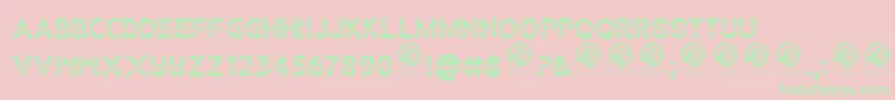 ChildrenamonglionsRegular Font – Green Fonts on Pink Background