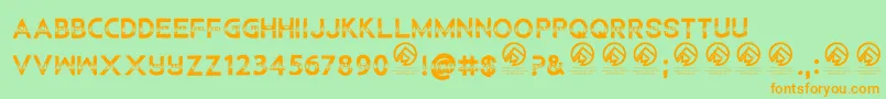 ChildrenamonglionsRegular Font – Orange Fonts on Green Background