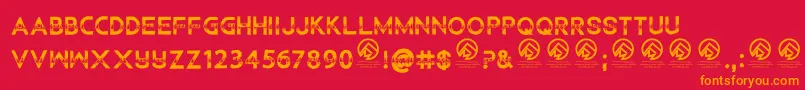 ChildrenamonglionsRegular Font – Orange Fonts on Red Background