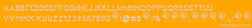 ChildrenamonglionsRegular Font – Pink Fonts on Orange Background