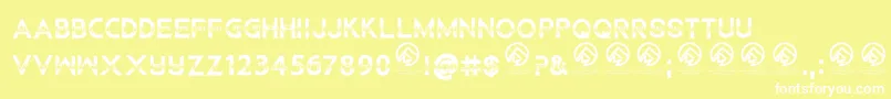 ChildrenamonglionsRegular Font – White Fonts on Yellow Background