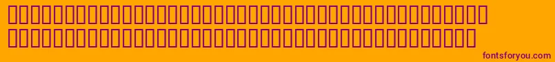 フォントLinotypemaralOblique – オレンジの背景に紫のフォント