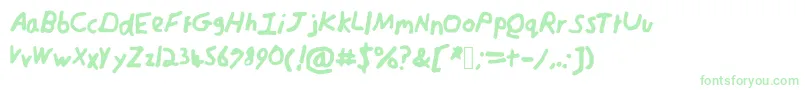 Police Harveyfont1 – polices vertes sur fond blanc