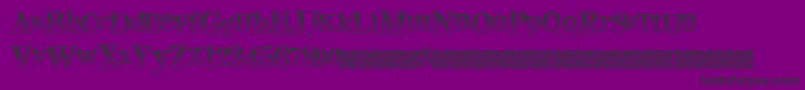 Visualmagnets-fontti – mustat fontit violetilla taustalla