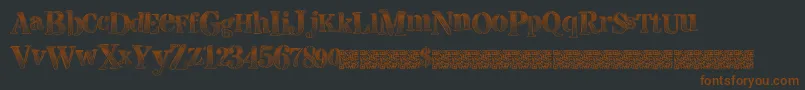 Visualmagnets Font – Brown Fonts on Black Background