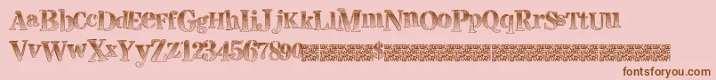 Visualmagnets Font – Brown Fonts on Pink Background