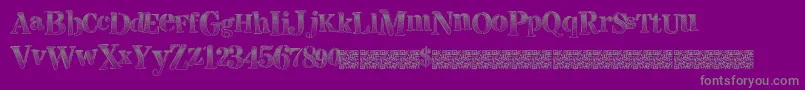 Visualmagnets-Schriftart – Graue Schriften auf violettem Hintergrund