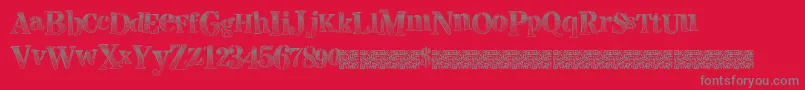 Visualmagnets Font – Gray Fonts on Red Background