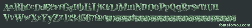 Visualmagnets Font – Green Fonts on Black Background
