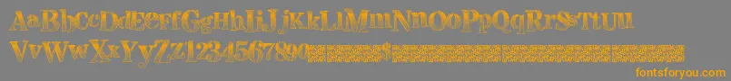 Visualmagnets Font – Orange Fonts on Gray Background