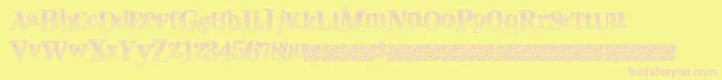 Visualmagnets Font – Pink Fonts on Yellow Background