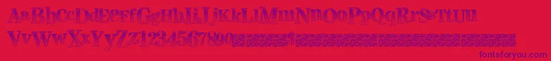 Visualmagnets Font – Purple Fonts on Red Background