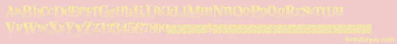 Visualmagnets Font – Yellow Fonts on Pink Background